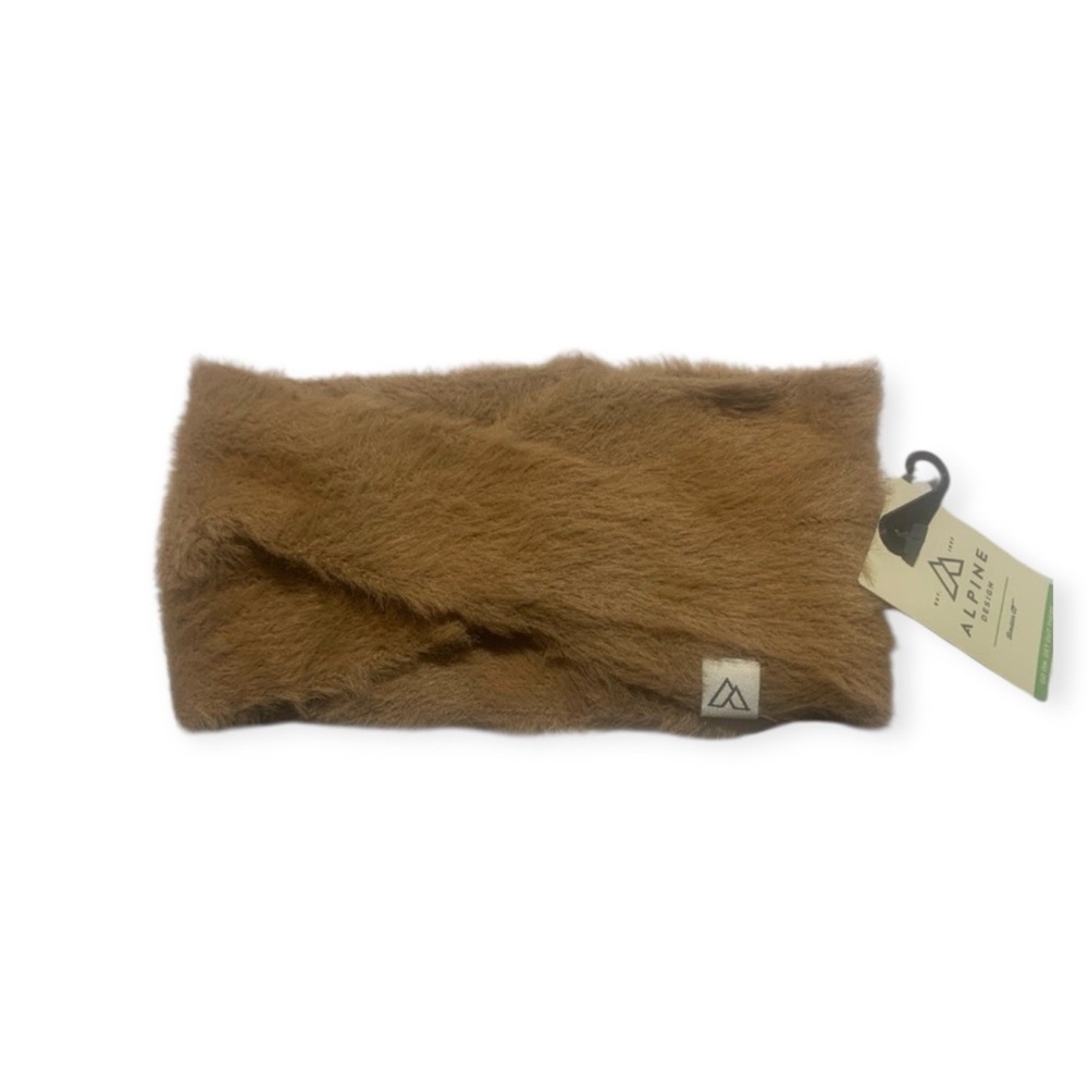 Alpine Design Women's Fuzzy Rib Headband | Light Brown | One size - Picture 2 of 3